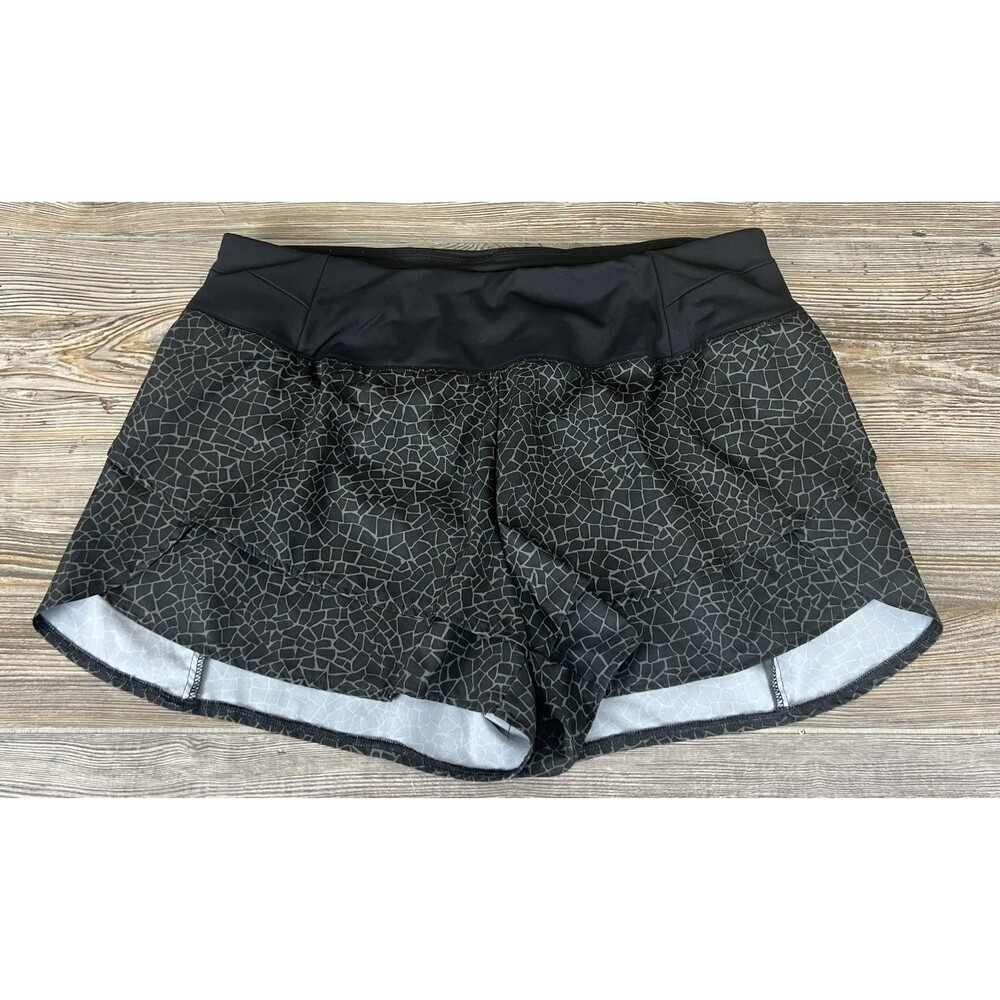 CALIA‎ Women's Anywhere Petal Hem Lined Beach Summer Shorts Large Black